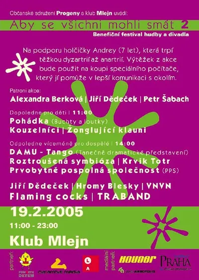 Aby se každý mohl smát 2:: plakát charitativního festivalu, kde hrál Filtr v rámci Krvik Totr