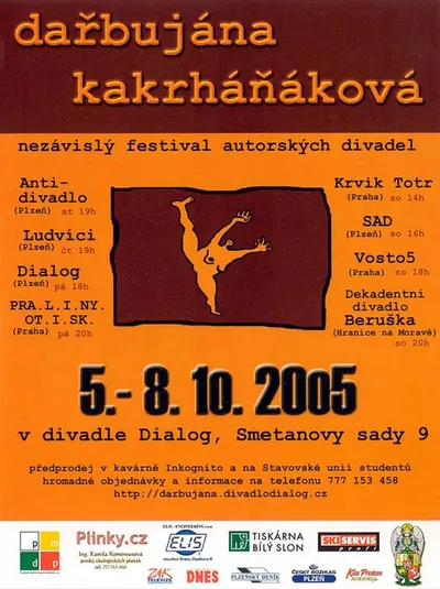 Dařbujána Kakrháňáková:: plakát festivalu, kde hrál Filtr v rámci Krvik Totr