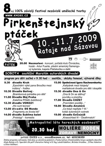 Pirkenštejnský ptáček: plakát festivalu