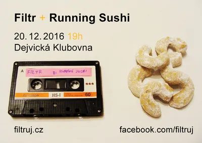 : Plakát ke koncertu s Running Sushi